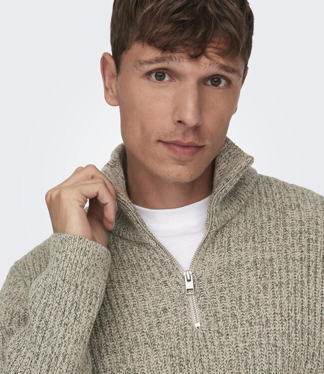 ONLY & SONS Pull MALAKI HIGH NECK Only & Sons SILVER LINING