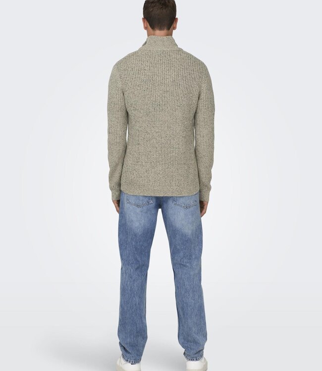 ONLY & SONS Pull MALAKI HIGH NECK Only & Sons SILVER LINING
