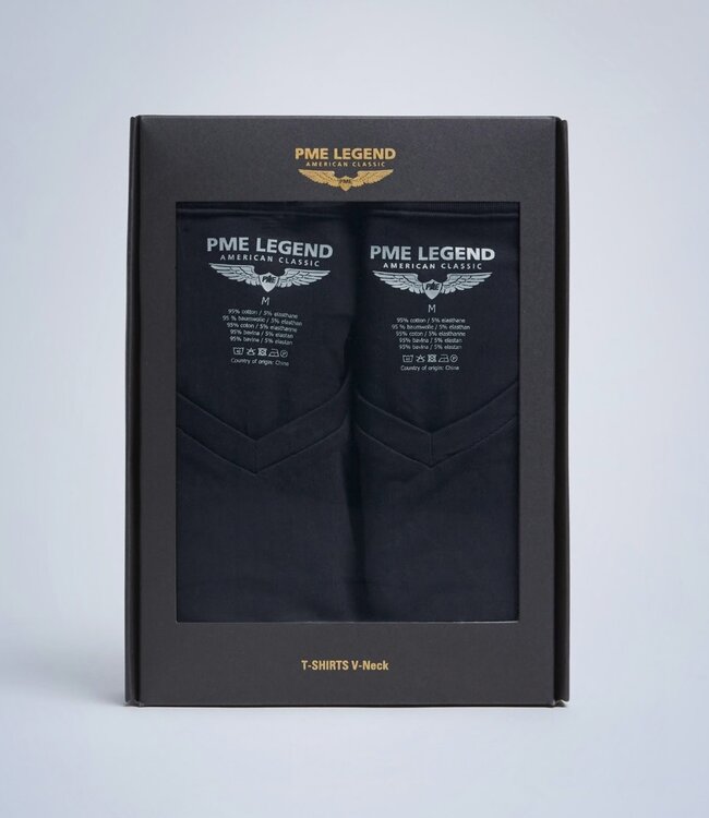 PME LEGEND T shirt 2 Pack V-Hals PME LEGEND DARK SAPPHIRE