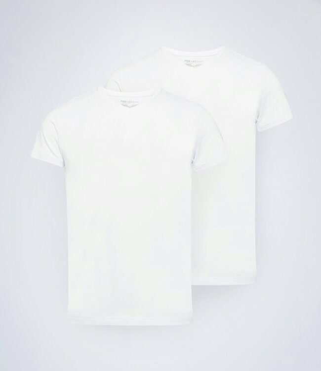PME LEGEND T shirt 2 Pack V-Hals PME LEGEND WHITE