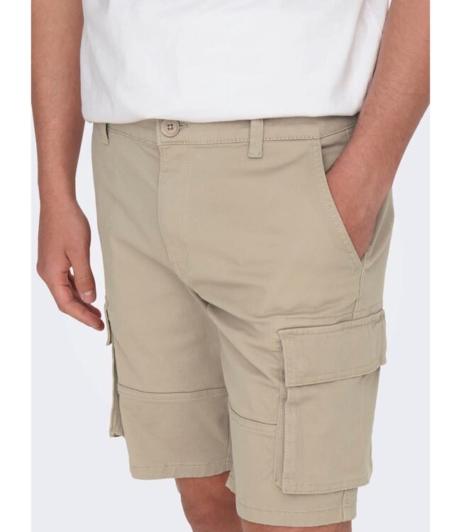 ONLY & SONS Short Cargo CAM Only & Sons CHINCHILLA