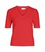 VILA T-shirt DALO V-NECK Vila POPPY RED