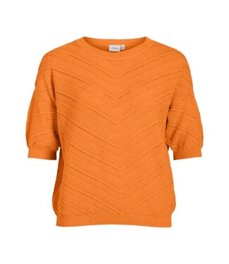 VILA T-shirt ESTY Vila SUN ORANGE LIGHT GOLD GLIT