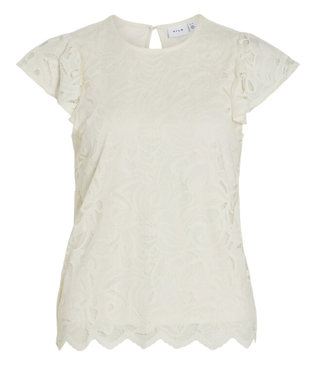 VILA T-shirt STACY Vila EGRET