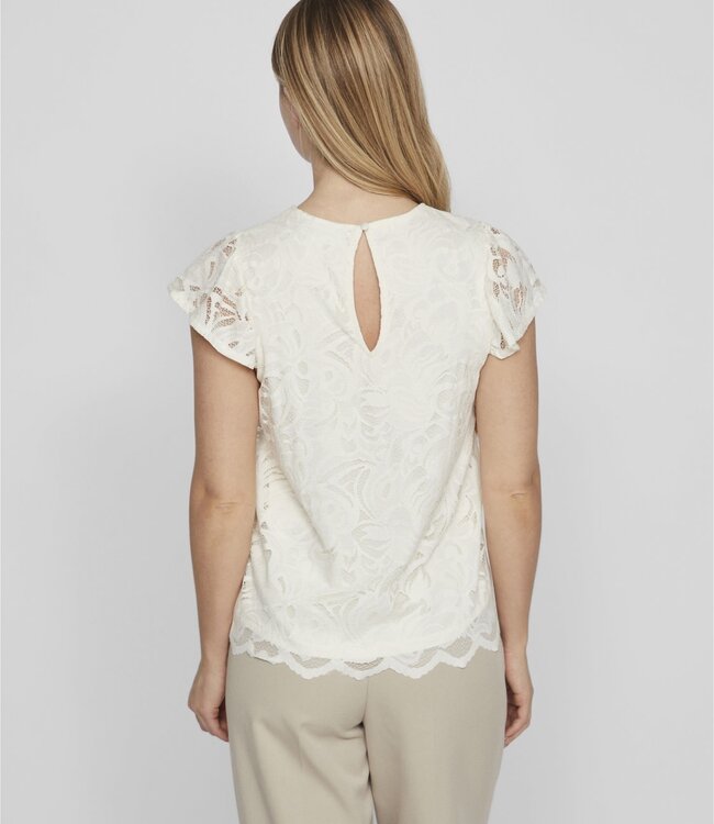 VILA T-shirt STACY Vila EGRET