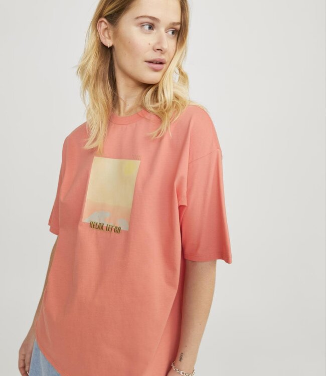 JJXX T-shirt PAIGE JJXX BURNT CORAL