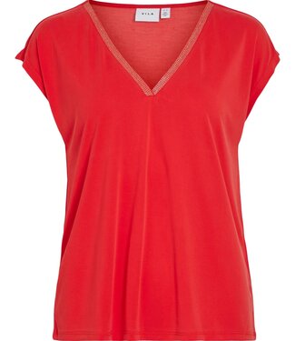 VILA T-shirt MODALA Vila POPPY RED