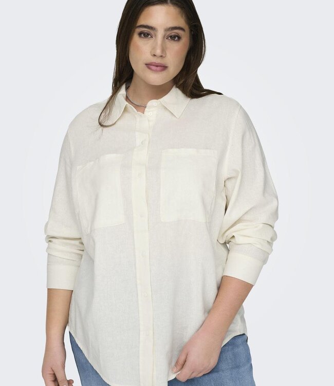 ONLY CARMAKOMA Hemd CARO Carmakoma CLOUD DANCER