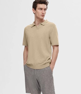 SELECTED HOMME Polo BERG LINEN Selected Homme PURE CASHMERE