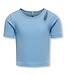 ONLY KIDS MEISJES T-shirt NESSA Only Kids Girls BLISSFUL BLUE SHOULDER CUT OUT