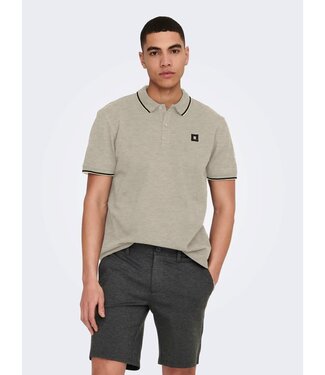 ONLY & SONS Polo FLETCHER SLIM Only & Sons CHINCHILLA