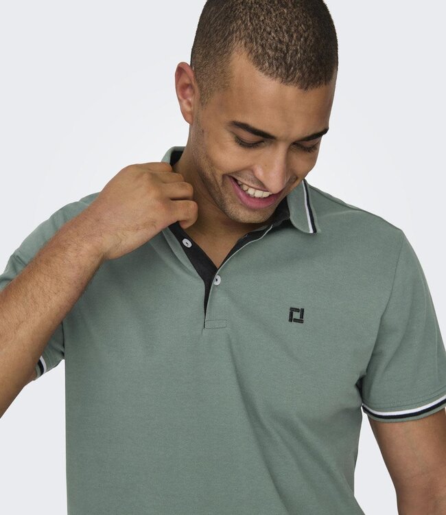 ONLY & SONS Polo FLETCHER SLIM Only & Sons DARK FOREST