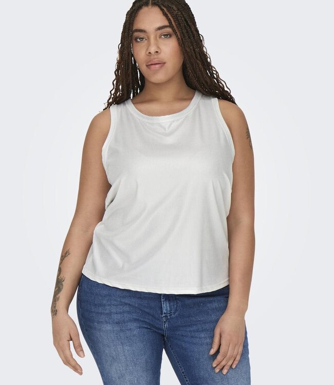 Top SOL GLITTER RIB Carmakoma SILVER