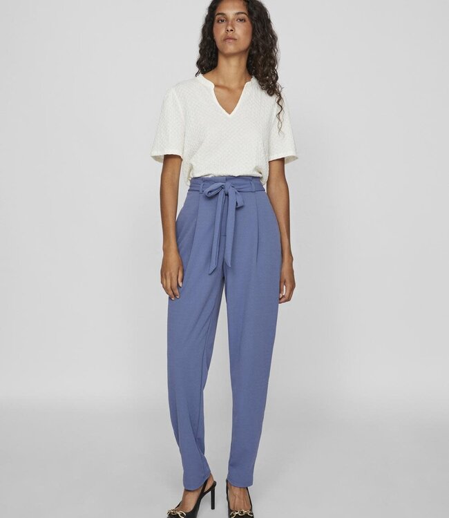 VILA Broek LAVA BELTED BIJOU BLUE
