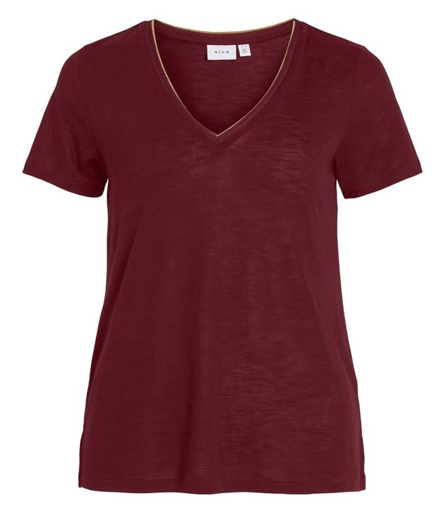 VILA T-shirt OEL Vila CABERNET