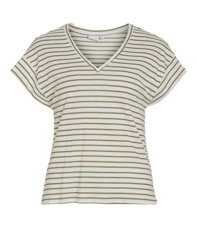 VILA T-Shirt WELLAS LUREX VILA GOTICH OLIVE
