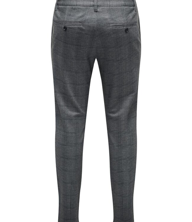 ONLY & SONS Broek MARK CHECK 020919  Only & Sons DRESS BLUE