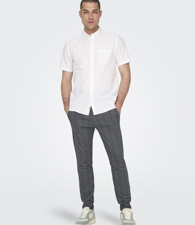 ONLY & SONS Broek MARK CHECK 020919  Only & Sons DRESS BLUE