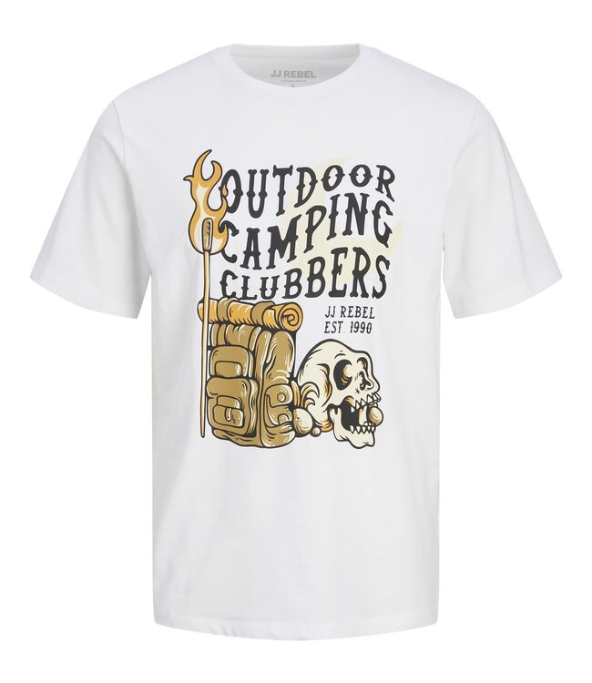 JJ REBEL T-Shirt SKULL REBEL WHITE
