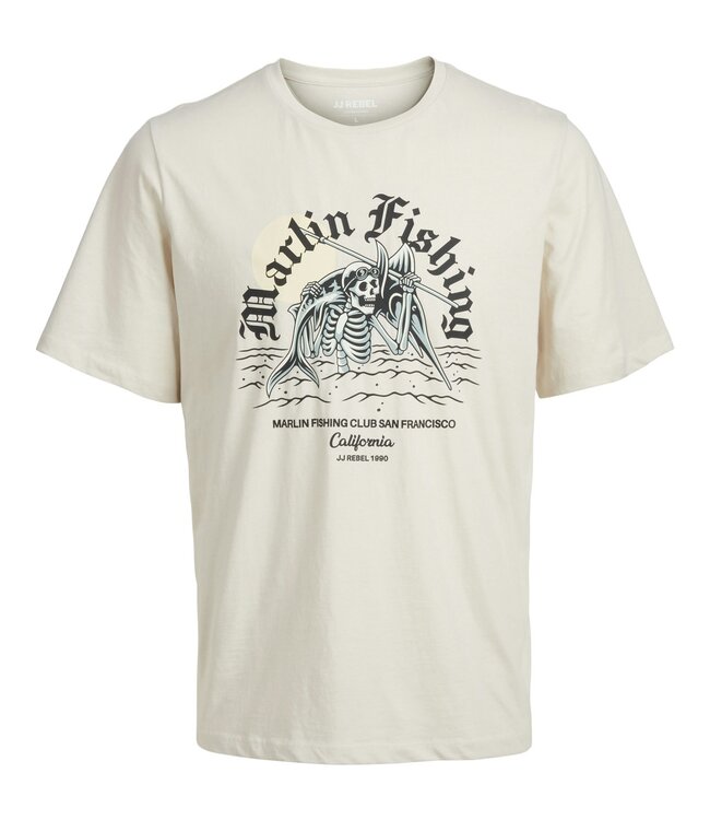 JJ REBEL T-Shirt SKULL REBEL MOONBEAM
