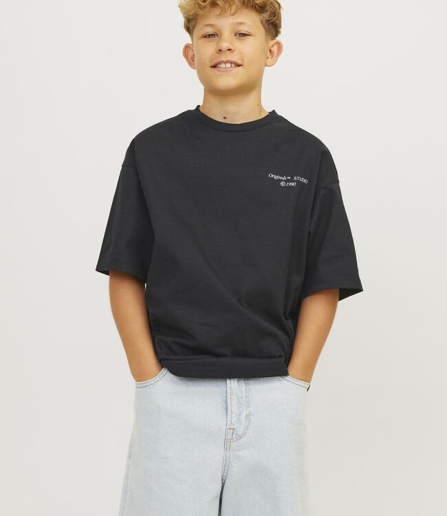 JACK & JONES KIDS T-Shirt ORNOHO BACK PRINT JACK & JONES  BLACK