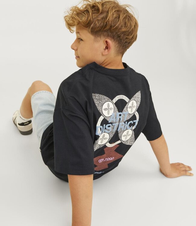JACK & JONES KIDS T-Shirt ORNOHO BACK PRINT JACK & JONES  BLACK