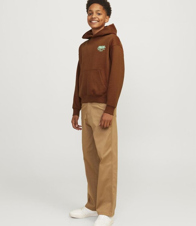 JACK & JONES KIDS Hoodie  ORNOHO BACK PRINT JACK & JONES BRANDY BROWN