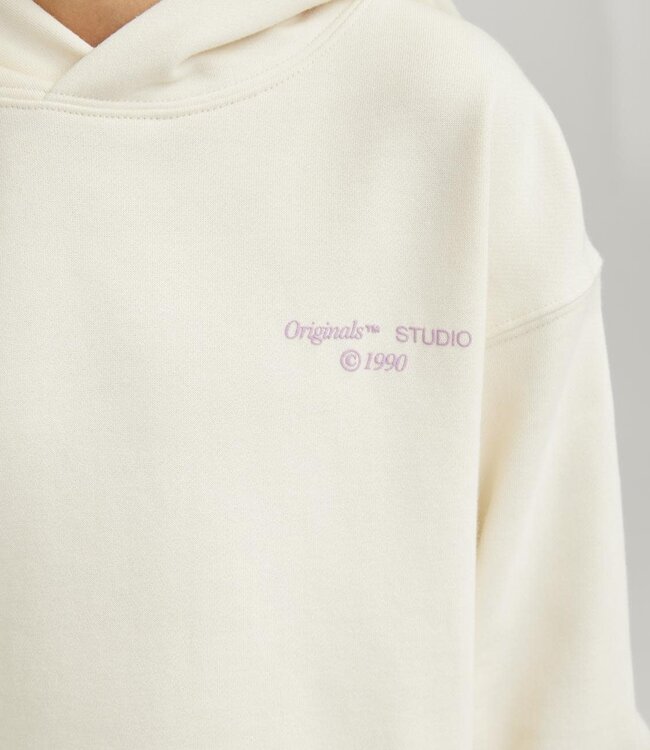 JACK & JONES KIDS Hoodie  ORNOHO BACK PRINT JACK & JONES ANTIQUE WHITE