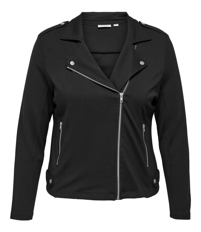 ONLY CARMAKOMA Vest GOLDTRASH BIKER Carmakoma BLACK