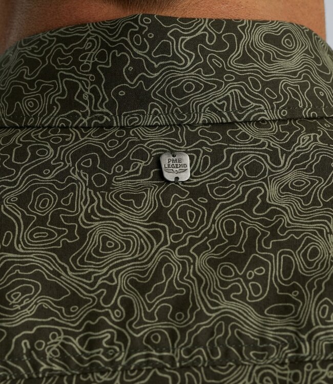 PME LEGEND Hemd PME LEGEND Print on POPLIN STRETCH ROSIN