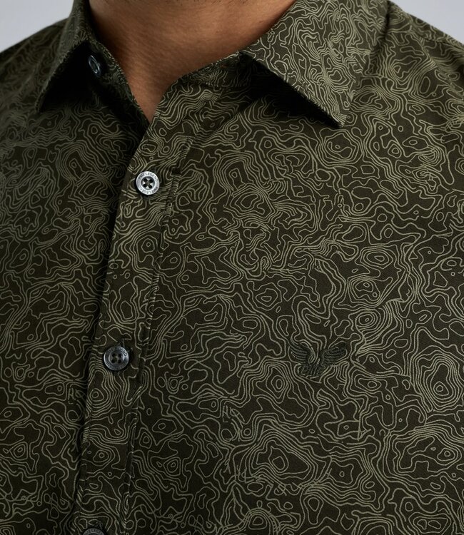 PME LEGEND Hemd PME LEGEND Print on POPLIN STRETCH ROSIN