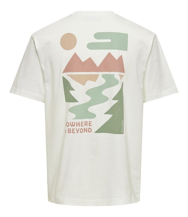 ONLY & SONS T-Shirt SNOWHERE Only & Sons CLOUD DANCER