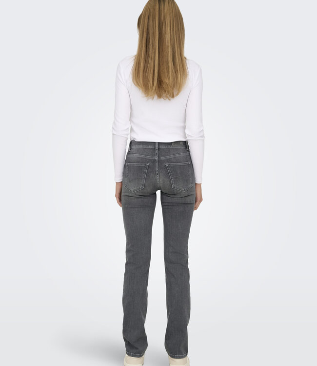 ONLY Broek Jeans ALICIA STRAIGHT Only Dames MEDIUM GREY DENIM