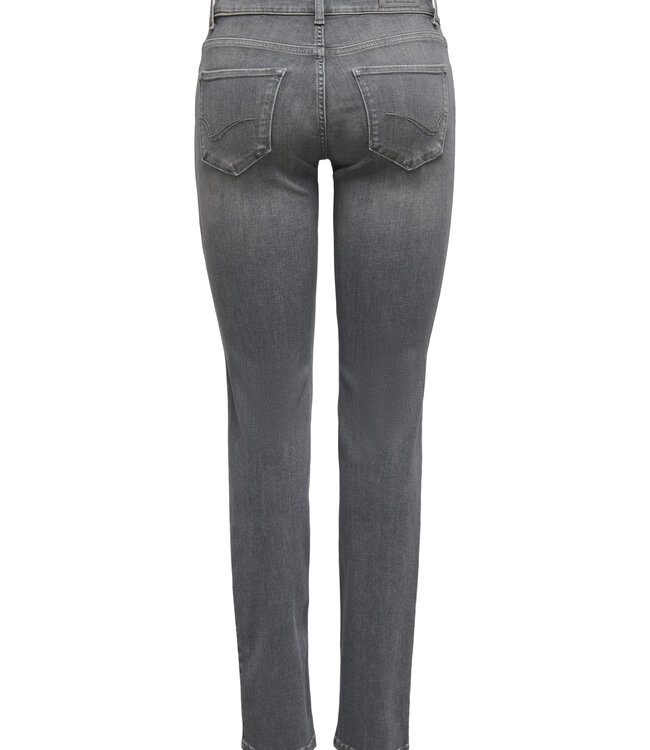ONLY Broek Jeans ALICIA STRAIGHT Only Dames MEDIUM GREY DENIM