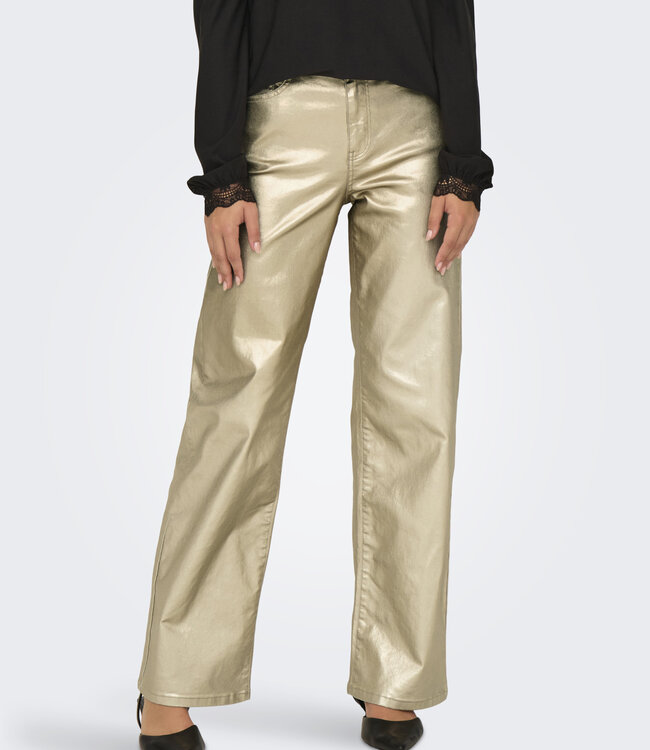 ONLY Broek JUICY METAL COATED ONLY  GOLD