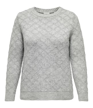 ONLY CARMAKOMA Pull ALBA GLITTER CARMAKOMA SILVER GREY