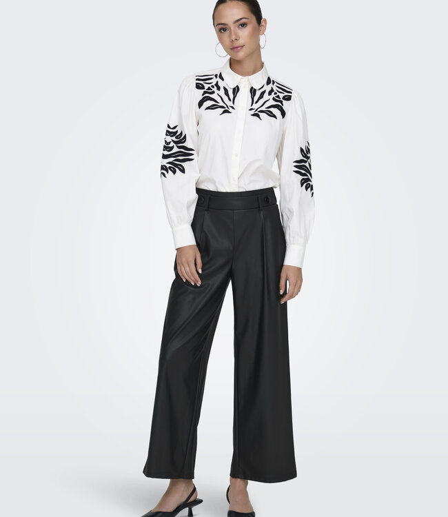JDY Broek SOYA GEGGO PU JDY BLACK