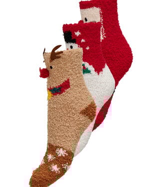 ONLY Sokken CHRISTMAS CHINELL 3 SOCK BOX ONLY HIGH RISK RED