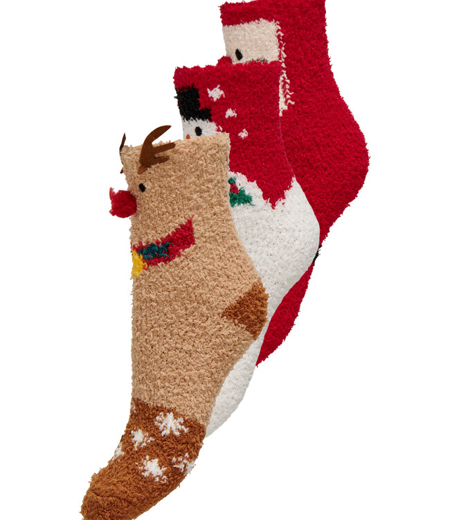 ONLY Sokken CHRISTMAS CHINELL 3 SOCK BOX ONLY HIGH RISK RED