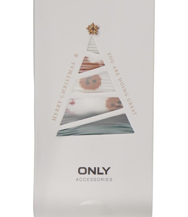 ONLY Sokken CHRISTMAS 2 SOCK BOX ONLY WHITE