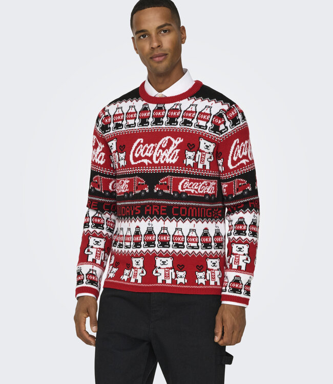 ONLY & SONS Pull X MAS COLA ONLY & SONS POMPEIAN RED