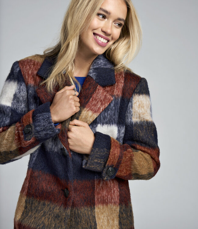 ONLY Jas ALINA CHECK WOOL ONLY RUST NIGHT SKY