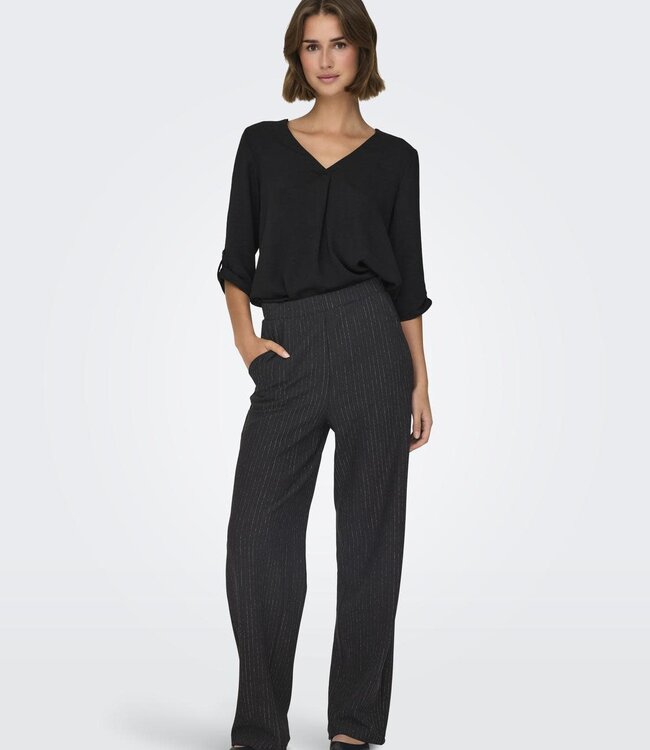 JDY Broek MARY GEGGO GLITTER JDY BLACK SILVER