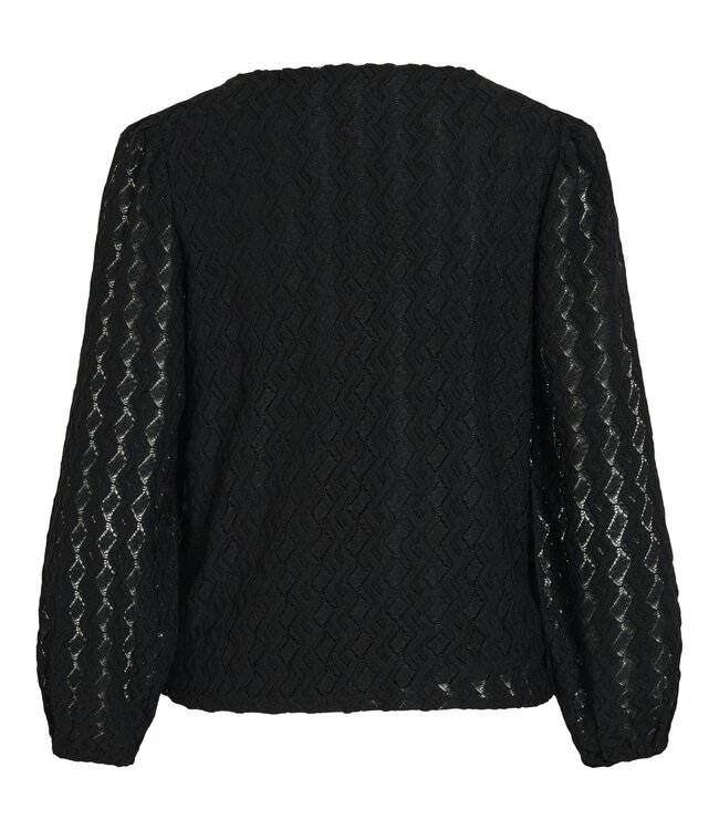 VILA Blouse FERYA V-NECK VILA BLACK BEAUTY
