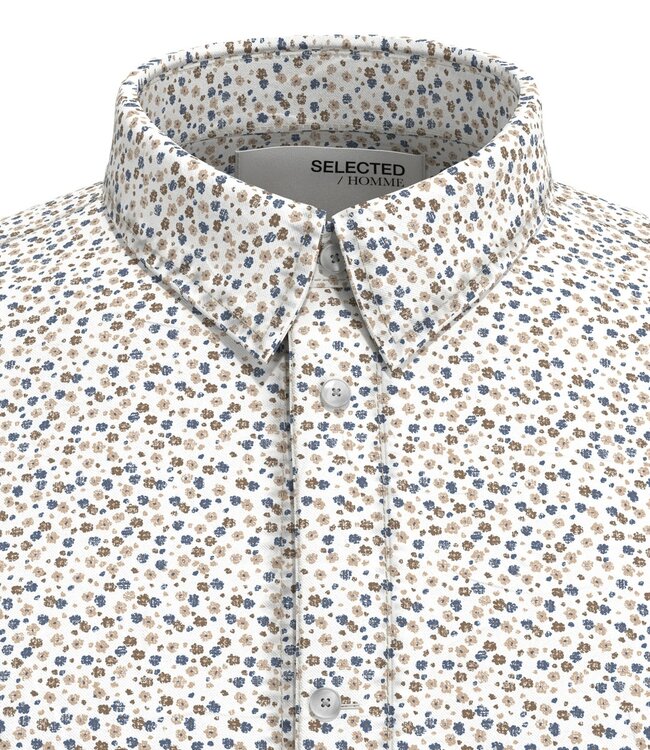SELECTED HOMME Hemd SLIM ETHAN PRINT SELECTED HOMME BRIGHT WHITE MULTI DISTY