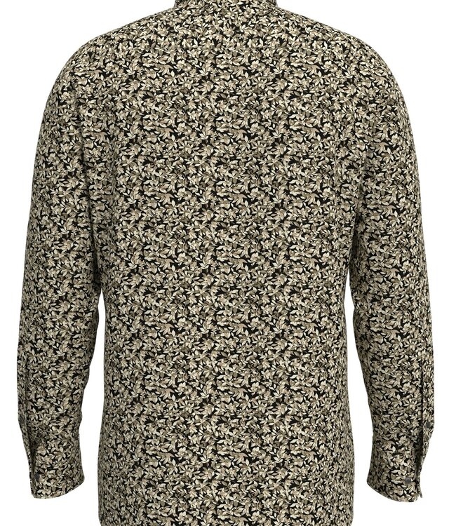 SELECTED HOMME Hemd SLIM ETHAN PRINT SELECTED HOMME ANTHRACITE LEAVES