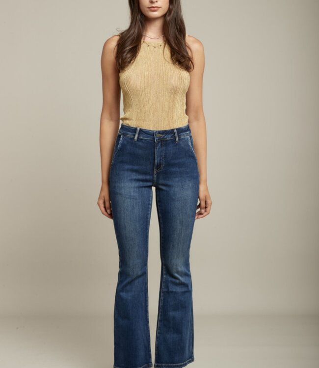TOXIK3 Broek TOXIK3 FLARED L21266 MEDIUM DENIM