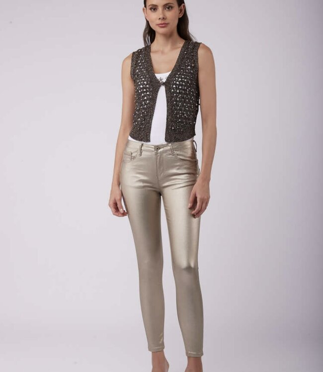 TOXIK3 Broek TOXIK3 LEDER H2519-8 GOUD