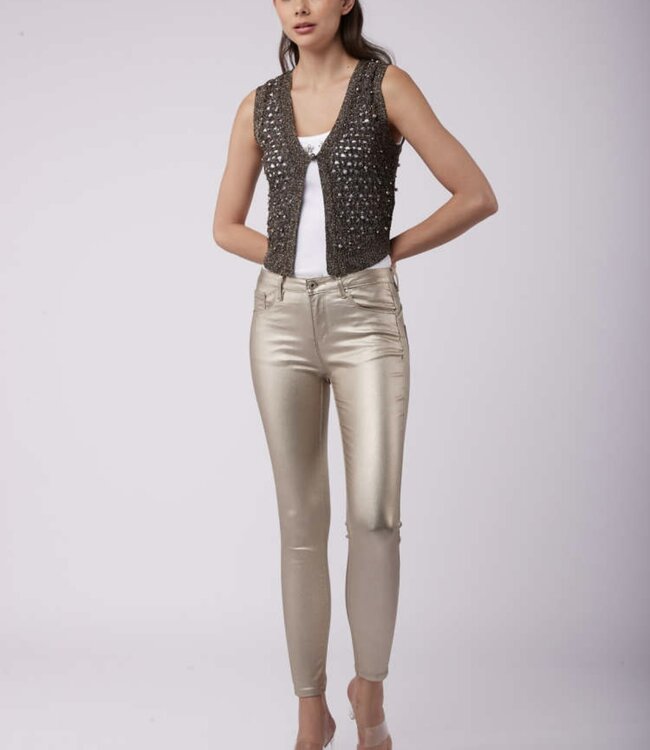 TOXIK3 Broek TOXIK3 LEDER H2519-8 GOUD