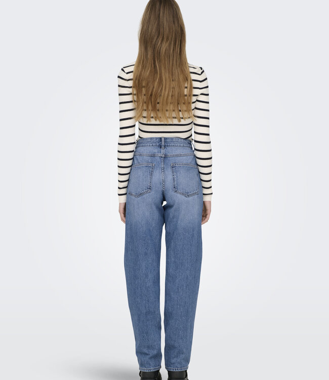 ONLY Broek Jeans LUMI MOM ONLY MEDIUM BLEU DENIM